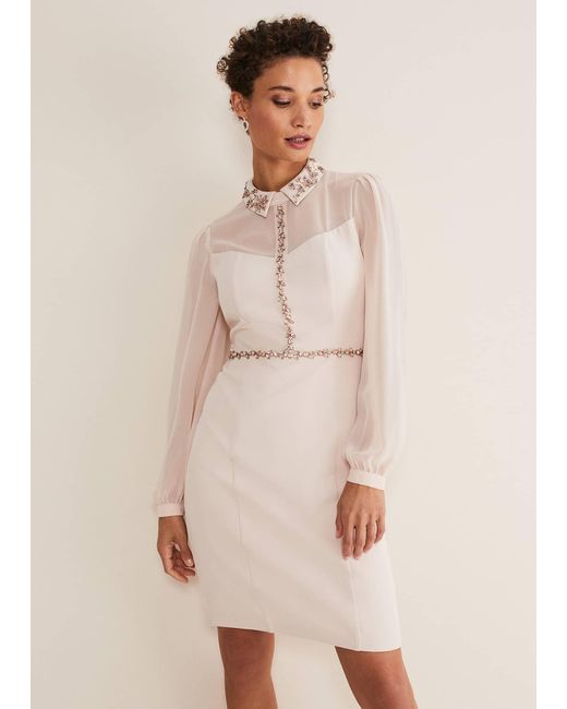 Phase Eight Multicolor Avah Embellished Fitted Dress