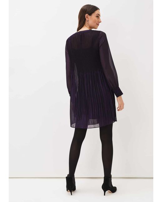 Phase Eight Purple Lyra Metallic Dress