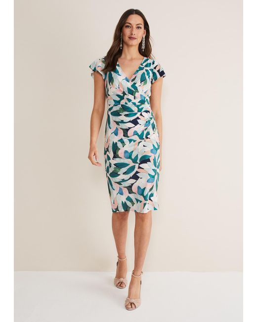 Phase Eight Blue 's Averie Floral Midaxi Dress