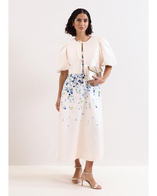 Phase Eight Natural Paulina Puff Sleeve Jacket