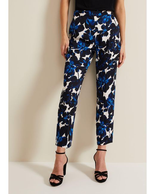 Phase Eight Blue 's Caddie Floral Suit Trouser