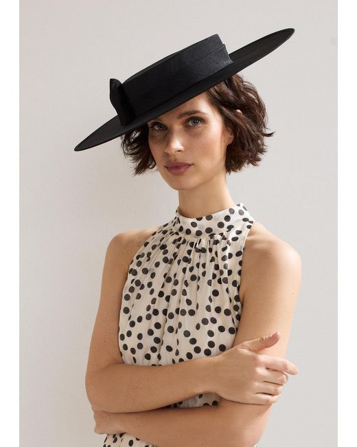 Phase Eight Black Bow Detail Boater