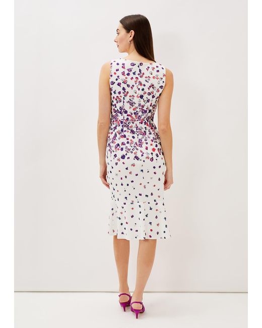 Phase Eight Multicolor Dahlia Ditsy Floral Fitted Dress