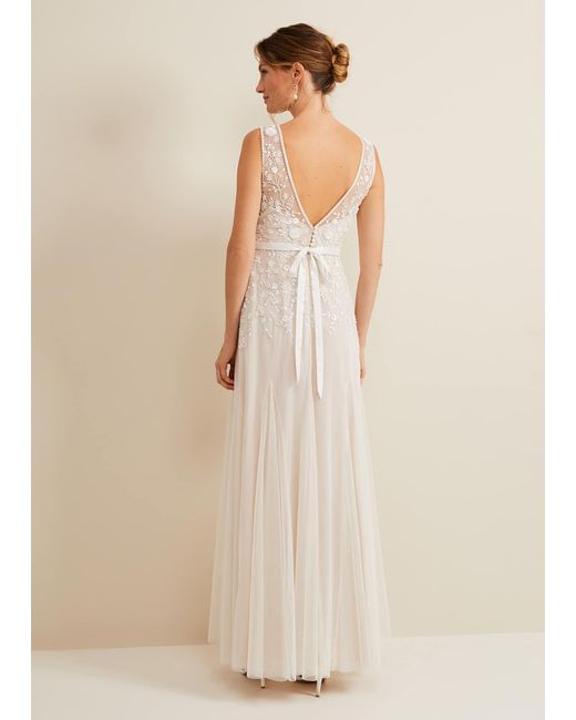 Phase Eight Multicolor Annalise Beaded Wedding Dress