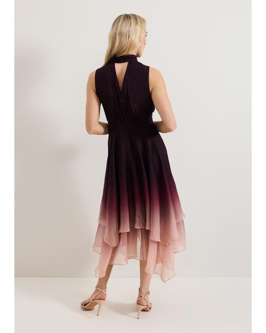 Phase Eight Multicolor Maybel Ombre Corsage Chiffon Dres