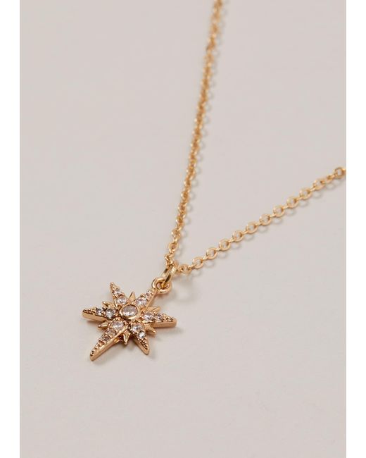 Phase Eight White 's Gold Plated Star Pendant Necklace