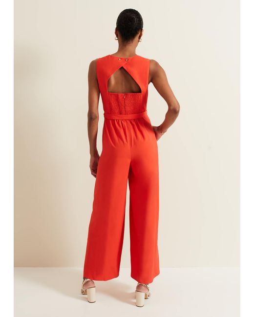 Phase Eight 's Marta Black Red Jumpsuit