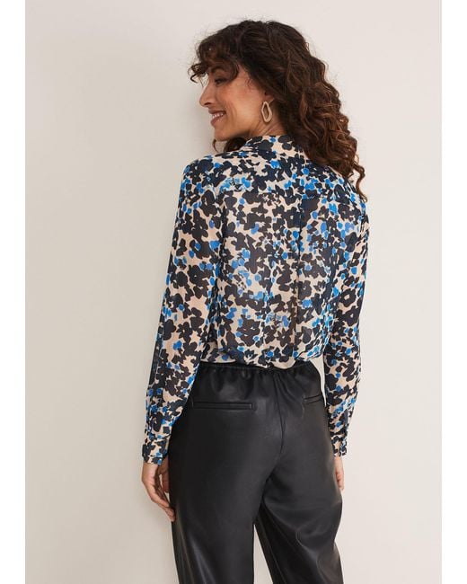 Phase Eight Blue Nell Floral Shirt