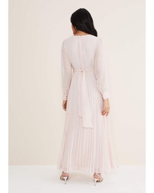 Phase Eight Natural Petite Carmen Fil Coupe Maxi Dress