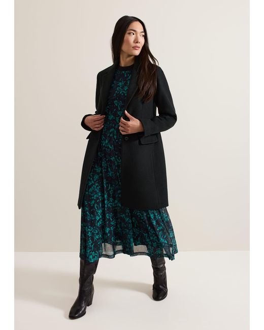 Phase Eight Black Lydia Wool Coat