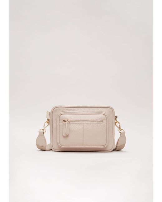 Phase Eight Natural 's Leather Cross Body Bag