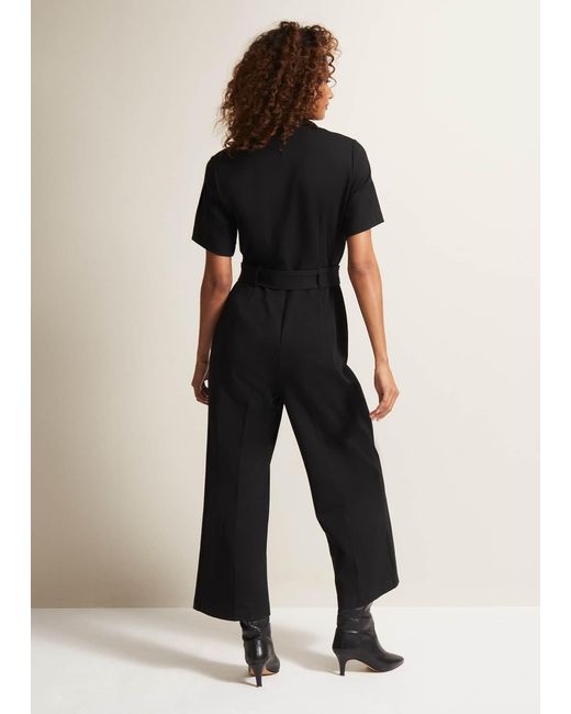 Phase Eight Black Polly Zip Jumpsuit