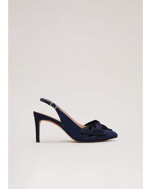 Phase Eight Blue 's Twist Front Slingback Shoes