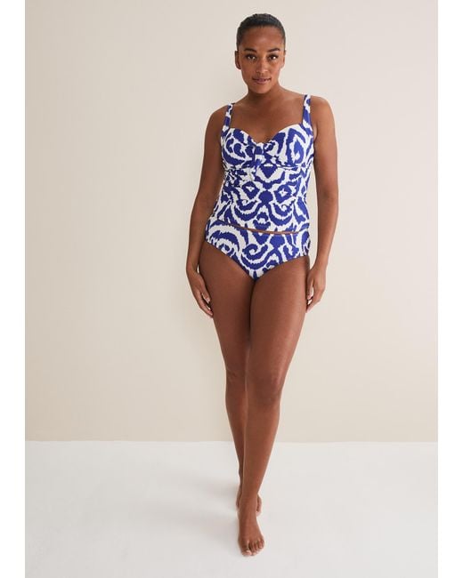 Phase Eight Blue Ikat Tankini Brief