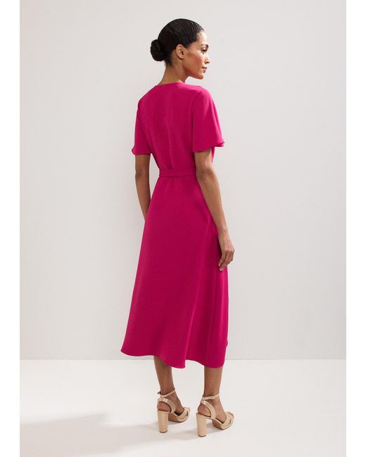 Phase Eight Pink Julissa Wrap Midi Dress