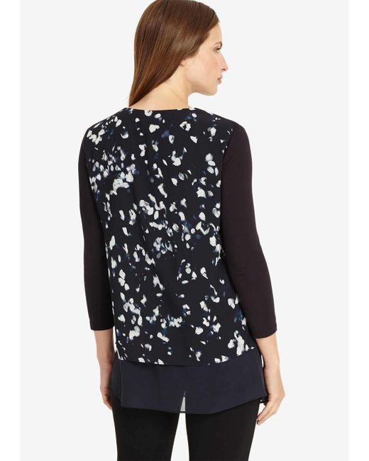 Phase Eight Black Lenia Printed Blouse