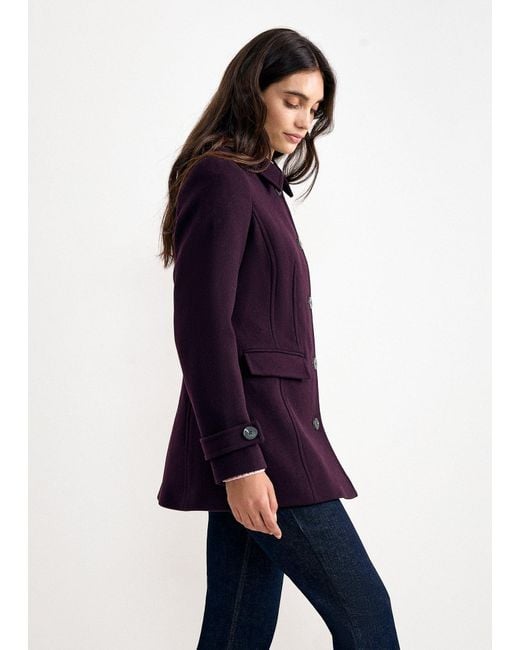 Phase Eight Blue Aureliah Short Smart Wool Peacoat