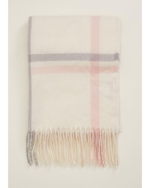 Phase Eight Natural 's Sollie Check Scarf
