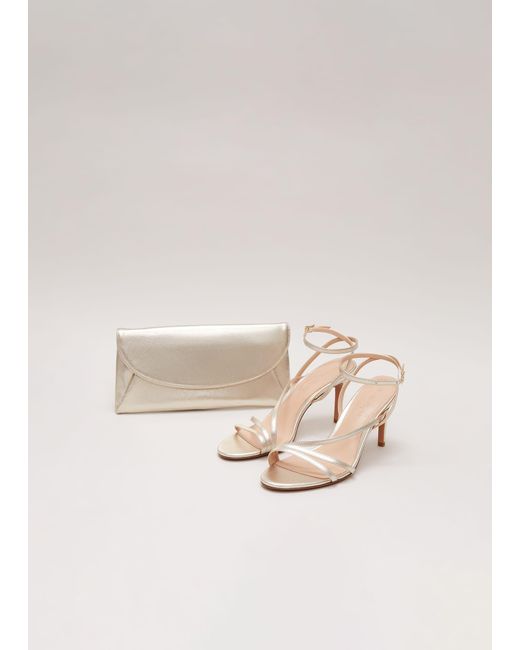 Phase Eight Natural 's Leather Barely There Strappy Sandal