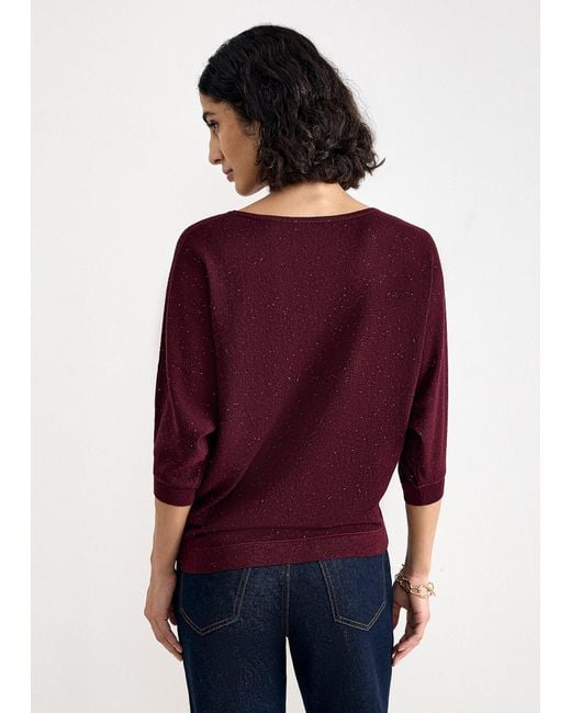 Phase Eight Purple Sequin Cristine Knit Jumper