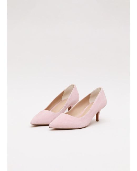 Phase Eight Pink Suede Court Shoes