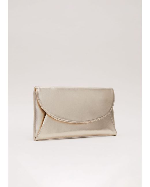Phase Eight White 's Leather Clutch Bag