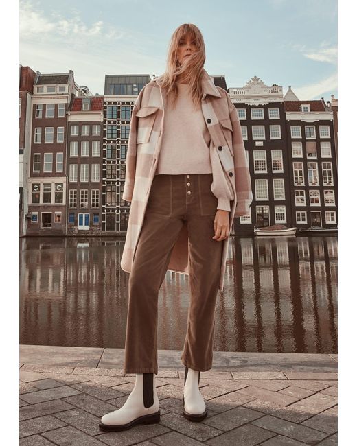 Phase Eight Brown Carla Checked Shacket