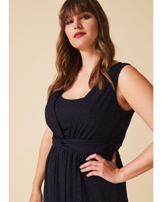 navy sparkle maxi dress