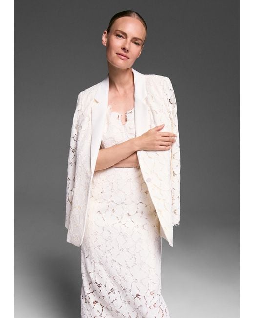 Phase Eight Gray Gracie Lace Jacket