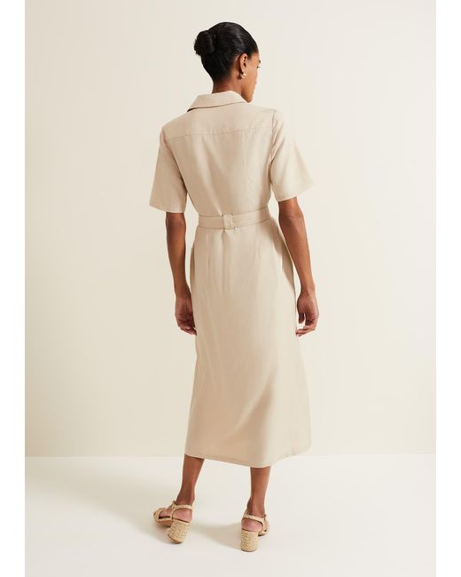 Phase Eight Natural Willow Utility Midi Dress