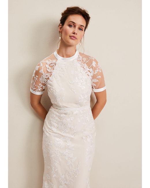 Phase Eight Multicolor 's Poppy Embroidered Wedding Dress