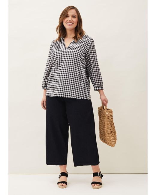 Phase Eight Gray Nora Denim Culottes
