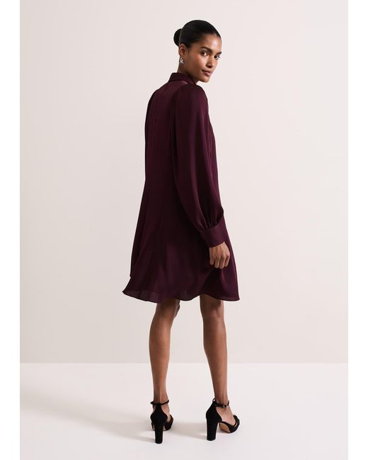 Phase Eight Purple 's Montee Burgundy Tapework Maxi Dress