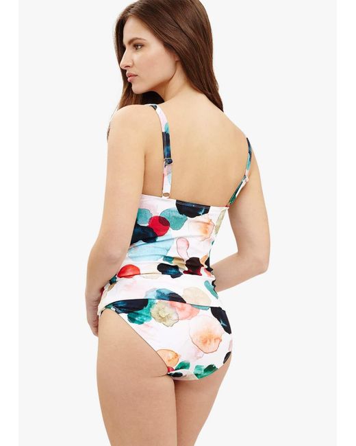 Phase Eight Multicolor Artist Palette Spot Print Tankini Brief