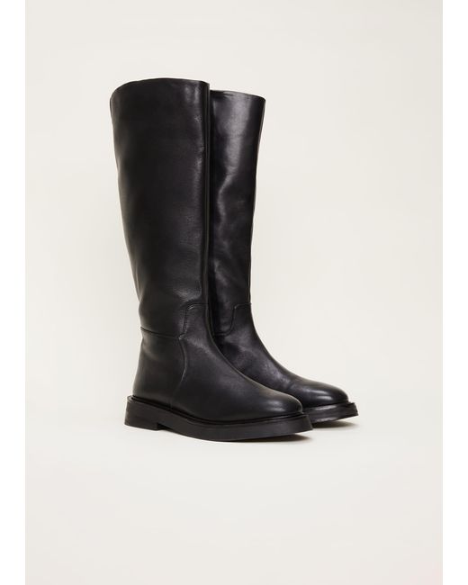 Phase Eight Black Flat Knee High Boot