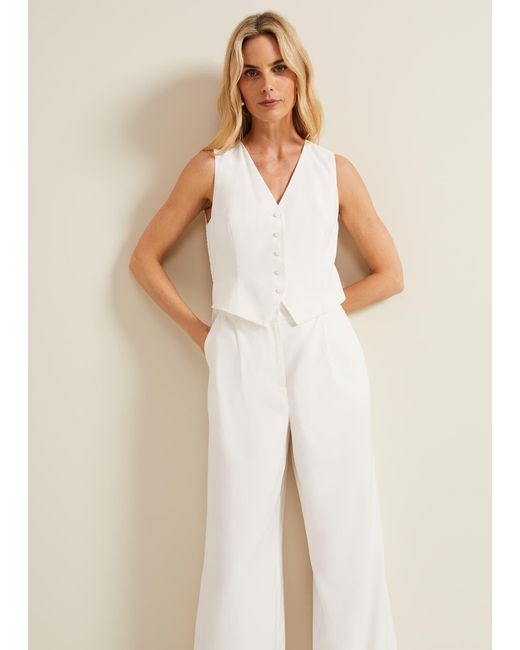 Phase Eight Natural 's Tia Waistcoat Jumpsuit
