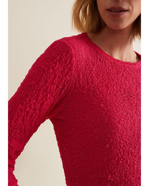 Phase Eight Red 's Lainey Lace Top