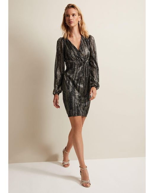 Phase Eight Brown 's Laylin Sparkly Mini Dress