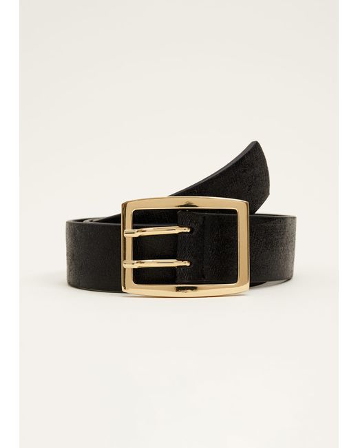 Phase Eight Black Wide Leather Waist Belt