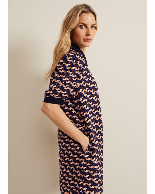 Phase Eight Blue 's Candice Geo Printed Dress
