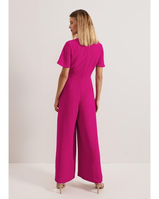 Phase Eight Pink Julissa Wide Leg Jumpsuit