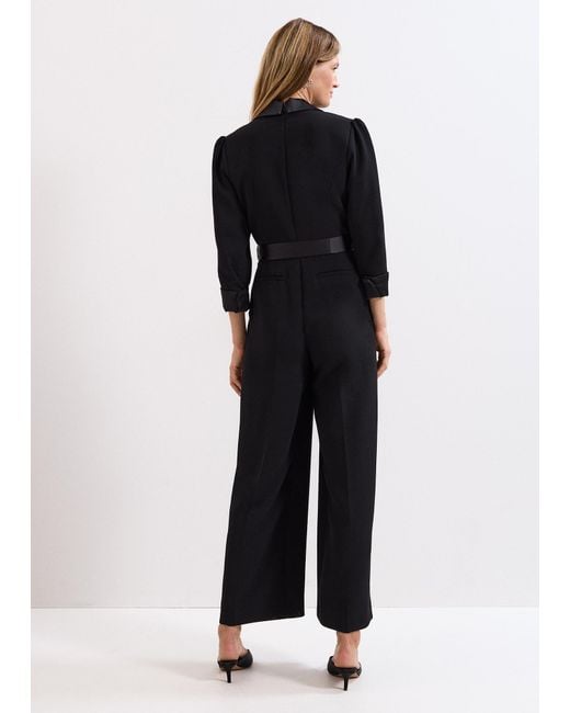 Phase Eight Black Petite Kylie Tux Jumpsuit
