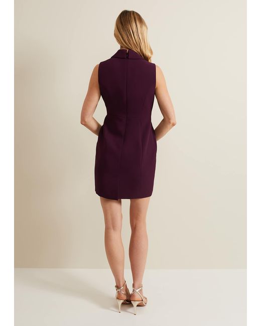 Phase Eight Purple Lolicia Sleeveless Tux Dress