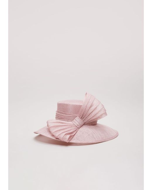 Phase Eight Pink 's Pleat Bow Hat