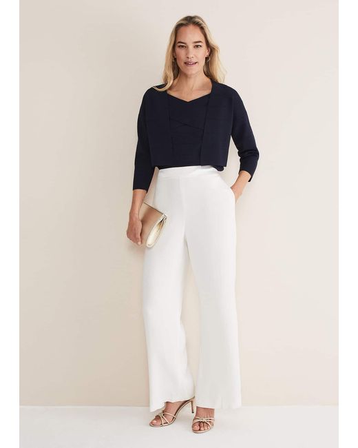 Phase Eight Blue Delphi Bandage Knitted Cover Up