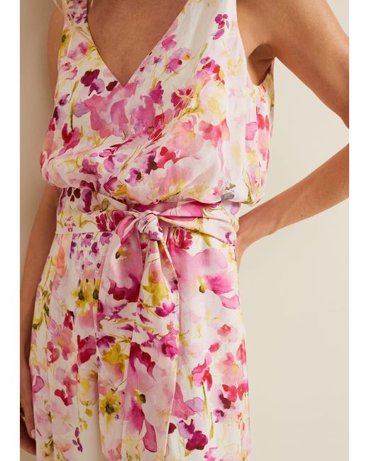 Phase Eight Natural 's Ethel Floral Jumpsuit