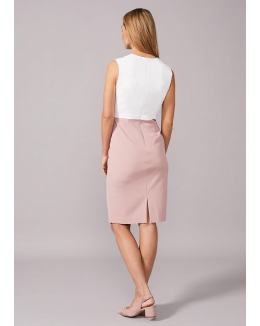 Phase Eight Pink Loanne Bow Detail Dress