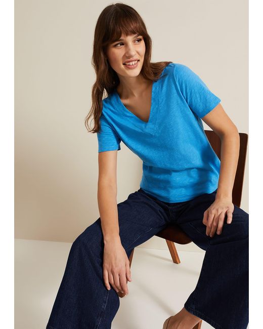 Phase Eight Blue 's Elspeth V Neck Top