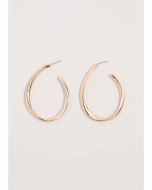 Phase Eight Natural Pointed Hoop Earrings