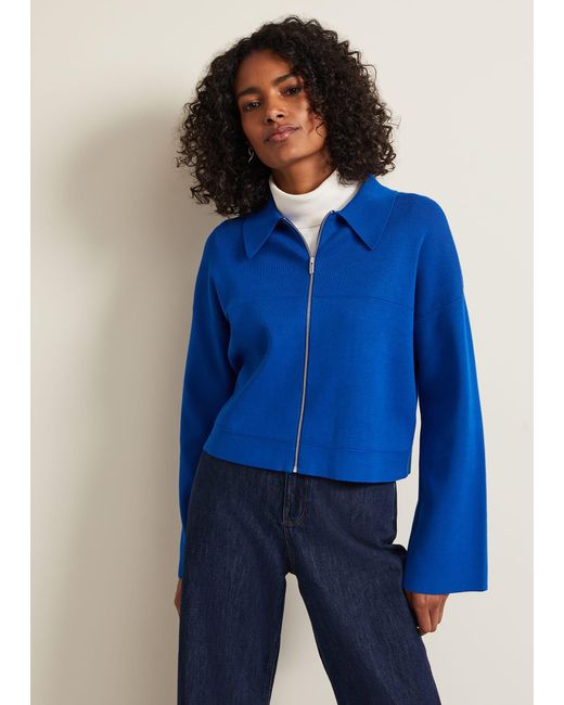 Phase Eight Blue 's Maisie Zip Jacket